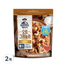 롯데제과 퀘이커 오트 그래놀라 시리얼 골든넛츠, 200g, 2개