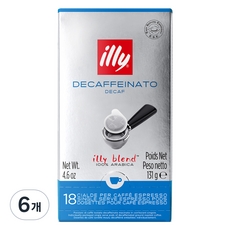 illy 意利 Pad低咖啡因膠囊咖啡, 7.2克, 6個, 18件