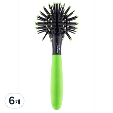 Twirler 네온 헤어브러쉬 스몰, 그린, 6개