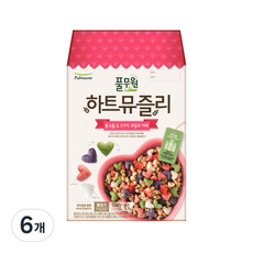 풀무원 하트뮤즐리 통곡물 앤 3가지 과일과 야채 시리얼, 320g, 6개