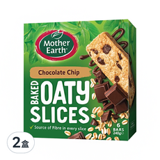 Mother Earth 烘烤燕麥棒 巧克力碎片, 6條 240克, 紐西蘭知名燕麥棒品牌, 240g, 2盒