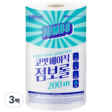코멧 베이직 2겹 점보롤, 200m, 4개입, 3개
