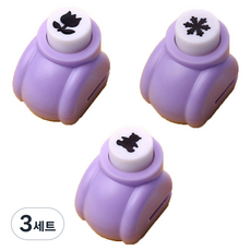 Allode 圖案迷你打洞器 3種組, 1(鬱金香、雪花、泰迪熊), 3組