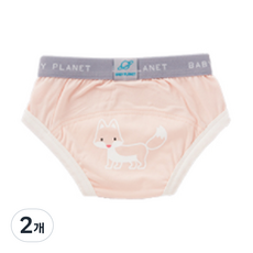 베이비플라넷 밤부 배변훈련팬티 귀여운여우 스위티, 혼합색상, 2개