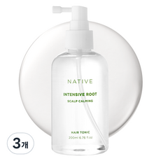 아브카 네이티브 인텐시브 루트 카밍 두피케어 탈모증상완화 헤어토닉, 3개, 200ml