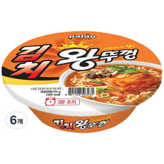 왕뚜껑 김치 컵라면 110g, 6개