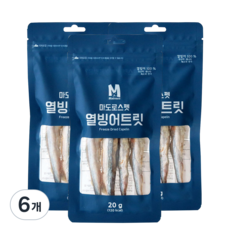 마도로스펫 트릿 동결건조간식, 열빙어, 20g, 6개 - 강아지열빙어