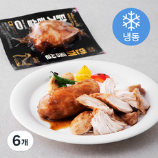 한끼통살 닭가슴살 블랙갈릭 (냉동), 100g, 6개