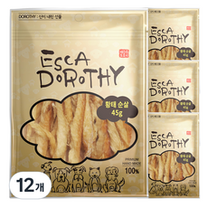 에스카도로시 국내산 수제 애견간식, 황태순살 맛, 45g, 12개