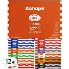 베노프 프로틴 소프트바 60g x 10종 버라이어티 세트, 600g, 12개