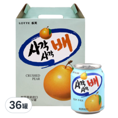 LOTTE 樂天 水梨汁禮盒，238毫升x12罐，韓國原裝進口, 238ml, 36罐
