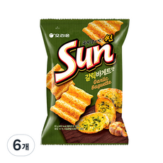 썬 태양의 맛 갈릭바게트맛, 80g, 6개