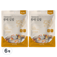 후코홀릭 강아지 황태 김밥, 혼합맛(황태/당근/고구마), 60g, 6개 - 강아지김밥