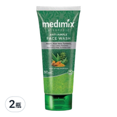 Medimix 阿育吠陀洗顏凝露 草本 100ml, 溫和清潔、平衡油脂、改善粉刺，展現健康光澤 (2入), 2瓶