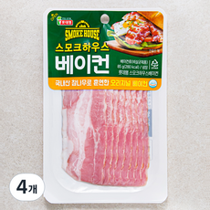 롯데햄 스모크하우스 베이컨, 85g, 4개