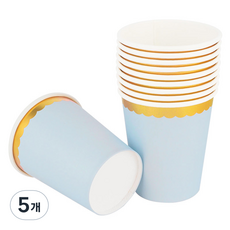 골드라인 파티컵 블루 240ml, 5개