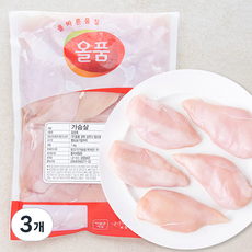 올품 닭가슴살 진공팩 (냉장), 1kg,