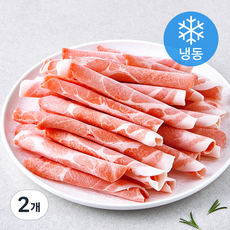 목살 대패 돌돌말이 (냉동), 1kg, 2개
