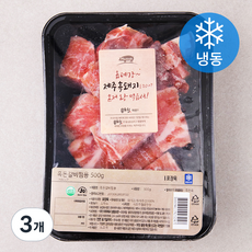 몬트락 제주 흑돼지 갈비 찜용 (냉동), 500g, 3개