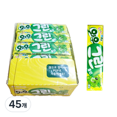 오리온 와우 탱글 포도 풍선껌, 21g, 45개