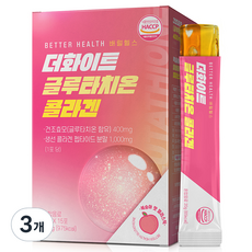 더존건강 배럴헬스 더화이트 글루타치온 콜라겐 젤리 스틱 복숭아맛 15p 300g 3개