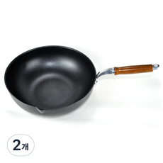 쿡앤쿡 경질 코팅 북경팬, 32cm, 2개