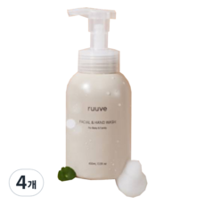 ruuve 유아용 페이셜 핸드 워시, 4개, 400ml