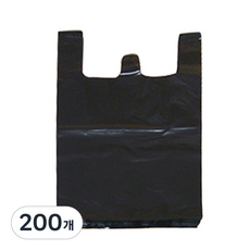 월드크린 검정 손잡이 비닐봉투, 30L, 200개