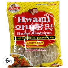 화미제당 랑면 납작당면, 1kg, 6개