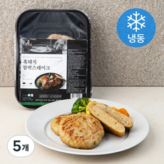 제주어멍돈 흑돼지 함박 스테이크 (냉동), 300g, 5개