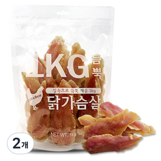 댕냥이생활연구소 강아지 듬뿍 대용량 간식, 2개, 1kg, 닭가슴 2개, 1kg, 닭가슴