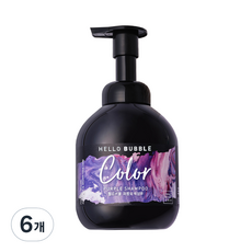 미쟝센 헬로버블 컬러 퍼플 보색 샴푸 페어&프리지아향, 400ml, 6개