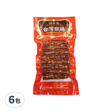 新東陽 原味台灣臘腸, 精選上等腿肉, 高粱酒及獨家香料醃漬, 傳統古法手工製成, 300g, 6包
