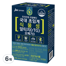 JW중외제약 리얼메디 국대 초임계 식물성 알티지 오메가3, 30정, 6개