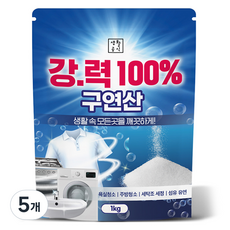 생활공식 강력 100% 구연산, 5개, 1kg