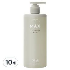 OBge 남성용 오브제 맥스 올인원 워시, 10개, 500ml
