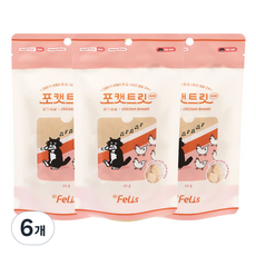 닥터펠리스 고양이 포캣트릿 동결건조 간식, 닭가슴살, 25g, 6개