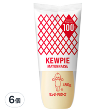 kewpie 丘比美乃滋450g 6入組，口感滑順濃郁，用途廣泛，為您的料理增添豐富層次, 450g, 6個