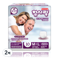 참사랑 실속 팬티형 성인 기저귀, 10매입, 2개