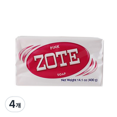 ZOTE 세탁비누 핑크, 400g, 4개
