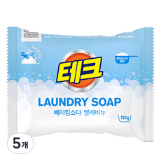 테크 베이킹소다 세탁비누, 180g, 5개