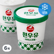 서울우유 레트로 흰우유 아이스크림 (냉동), 474ml, 6개