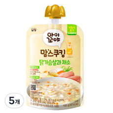 아이꼬야 유아용 맘스쿠킹 레토르트 이유식, 닭가슴살 + 채소 ..., 100g, 5개