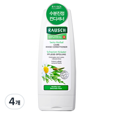 라우쉬 스위스 허벌 케어 수분 진정 린스 컨디셔너, 200ml, 4개