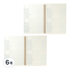OXFORD 牛奶PP裁切彈簧左翻B5 80張, 單色, 6個