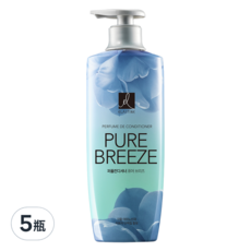 ELASTINE 伊絲婷 Pure Breeze 奢華香水 潤髮乳, 添加17種胺基酸, 受損修護, 長效持香, 600ml, 5瓶