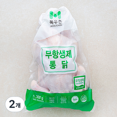 목우촌 무항생제 인증 통닭 (냉장), 1.3kg, 2개