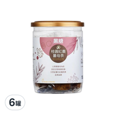 蜜思朵 黑糖桂圓紅棗薑母茶, 溫潤滋補 暖身暖心, 17g, 12入, 6罐