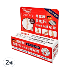 TITANIA 德你雅 尿素5% 修護龜裂護足霜 強效升級版, 30ml, 2條