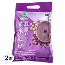 薌園 紫米紅豆豆漿粉, 純素, 無添加, 方便沖泡, 10包, 20包